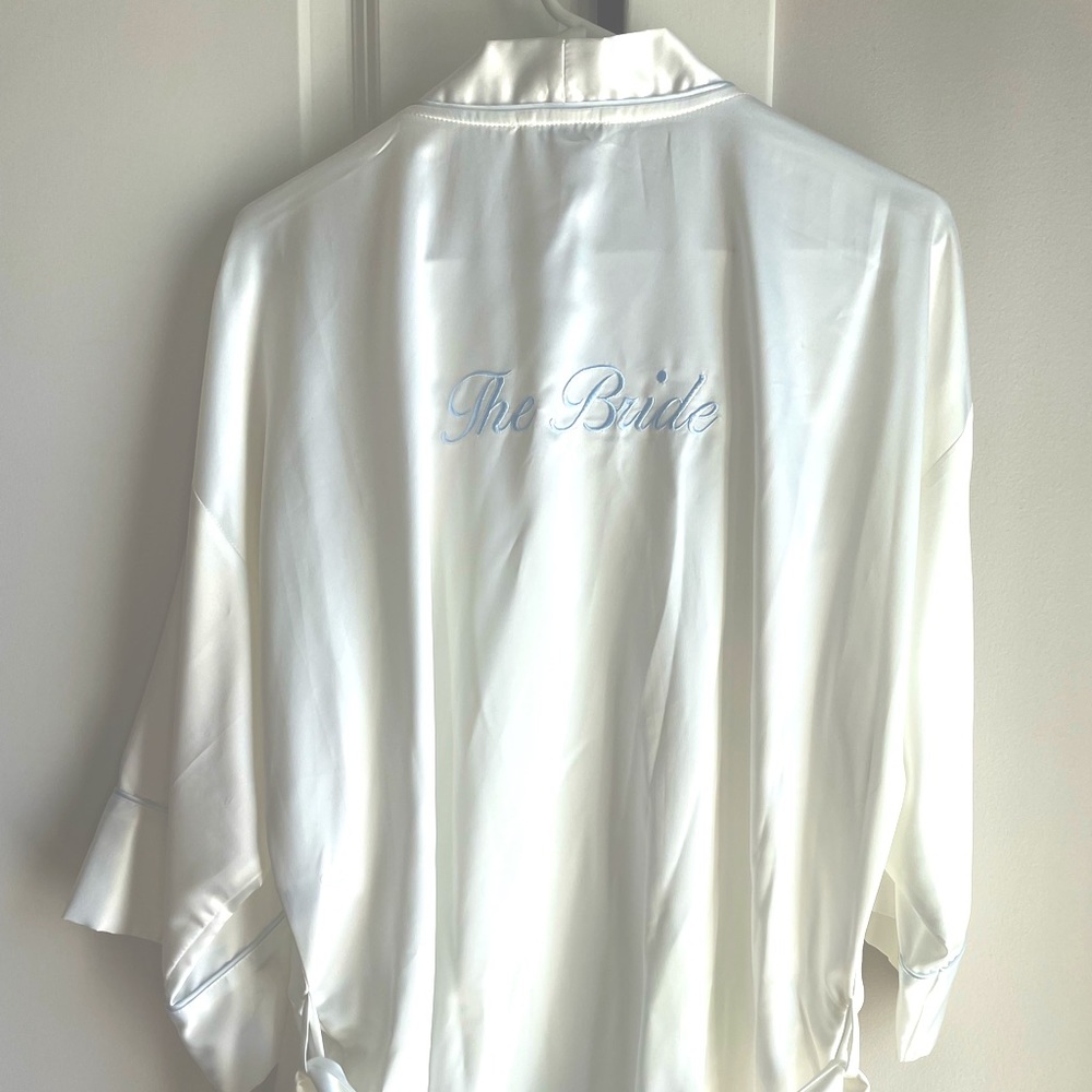 Bride Satin Wrap Robe & Chemise